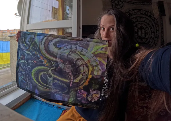 Image of Spirit Shifts by Ganna Oleshchuk, size: 70x80mm, made of Oil on canvas, Painting medium, from Lviv, priced at €1500 Photo 2 of 2.